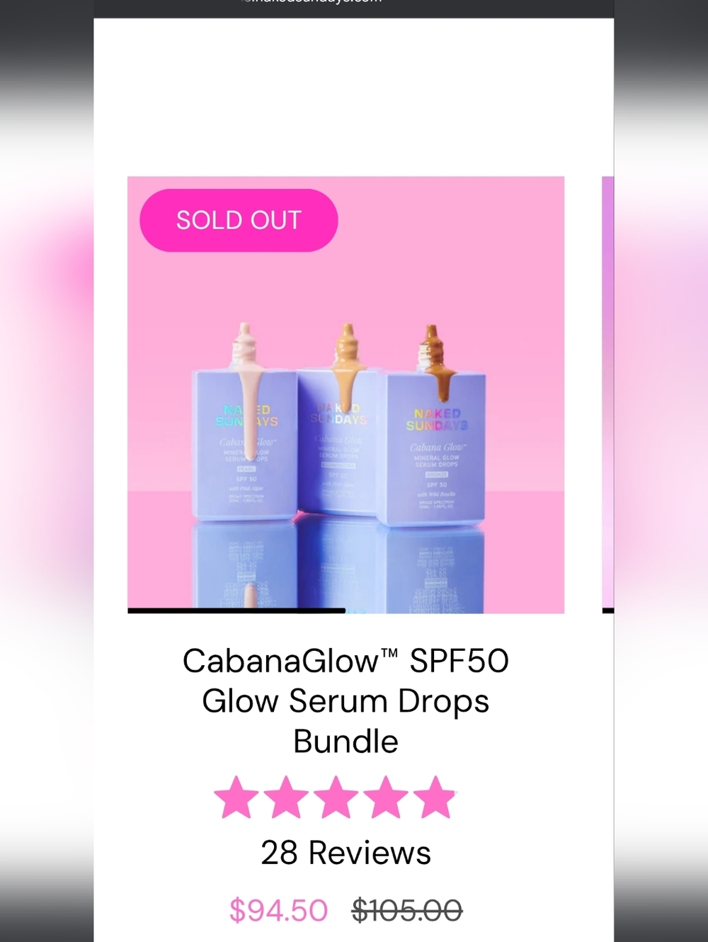 Naked Sundays CabanaGlow Serum Drops Set + Hydrating Hydrogel Mask - Picture 12 of 15